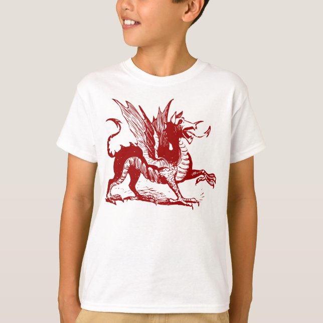Camiseta Dragon Engraving - Ruby Red (Frente)