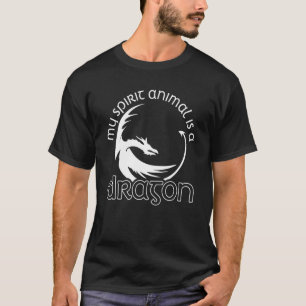 Camiseta Dragon Fantasy Book Geek Meu Espírito Animal É