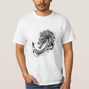 Camiseta Dragon Fantasy Wild Animal Illustration Art Tattoo