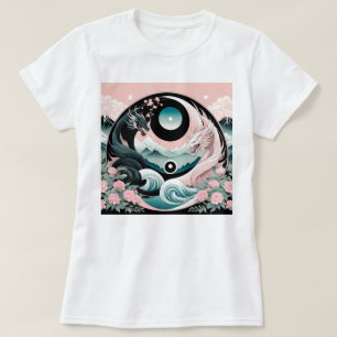 Camiseta Dragon Floral Mountain Pink Sage Teal