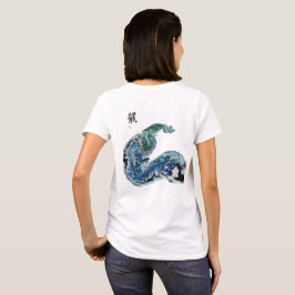 Camiseta Dragon in the Waves – Abstract Ocean Energy