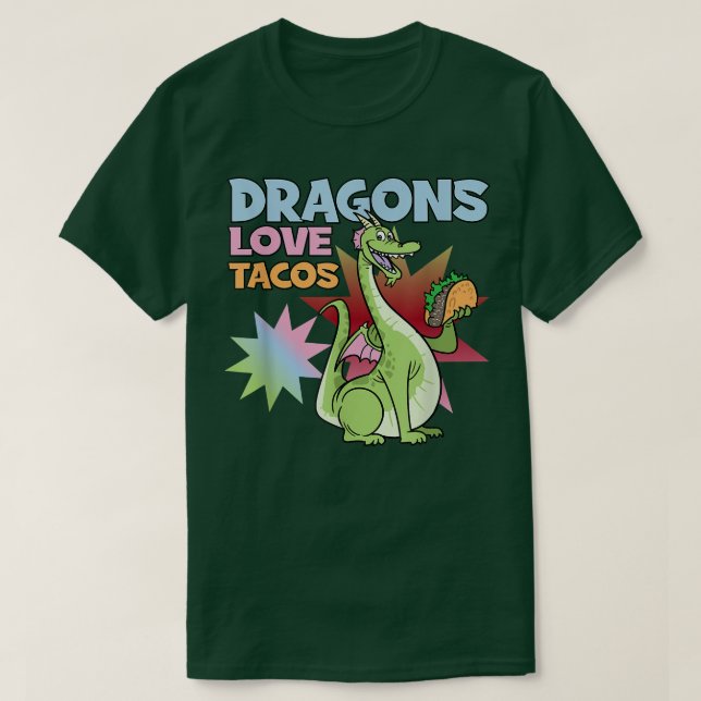 Camiseta Dragon Love Tacos (Frente do Design)