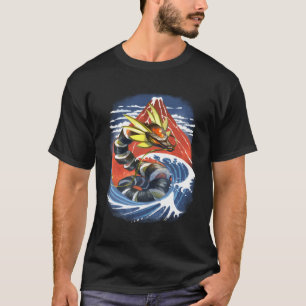 Camiseta Dragon Maki Sushi Lair No Japão Red Monte Fuji E