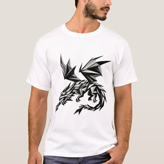 Camiseta Dragón poligonal (Frente)