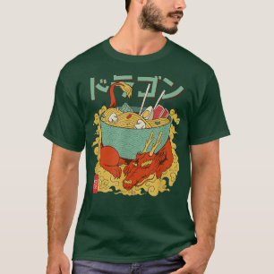 Camiseta Dragon Ramen Anime Noodles Kawaii Japão S