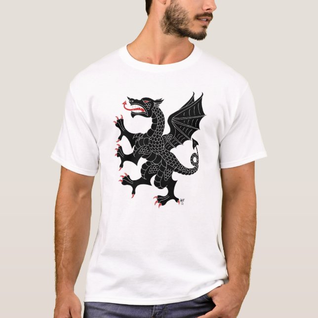 Camiseta Dragon Rampant Sable (Frente)