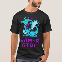 Dragon Retro 8Bit Gamer Girl Gift Vide