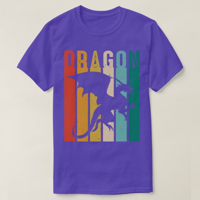 Camiseta Dragon Retro Vintage Style Men Mulheres (Frente do Design)