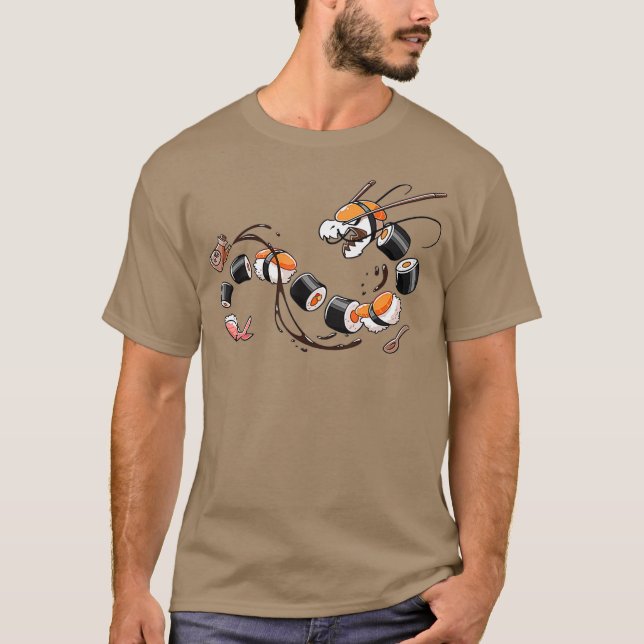Camiseta Dragon Roll Sushi (Frente)