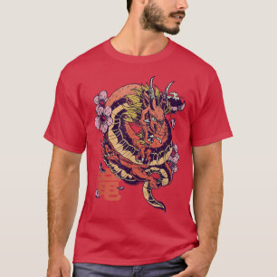 Camiseta Dragon Sakura Japonês