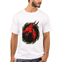 dragon tribal rouge chinois logo
