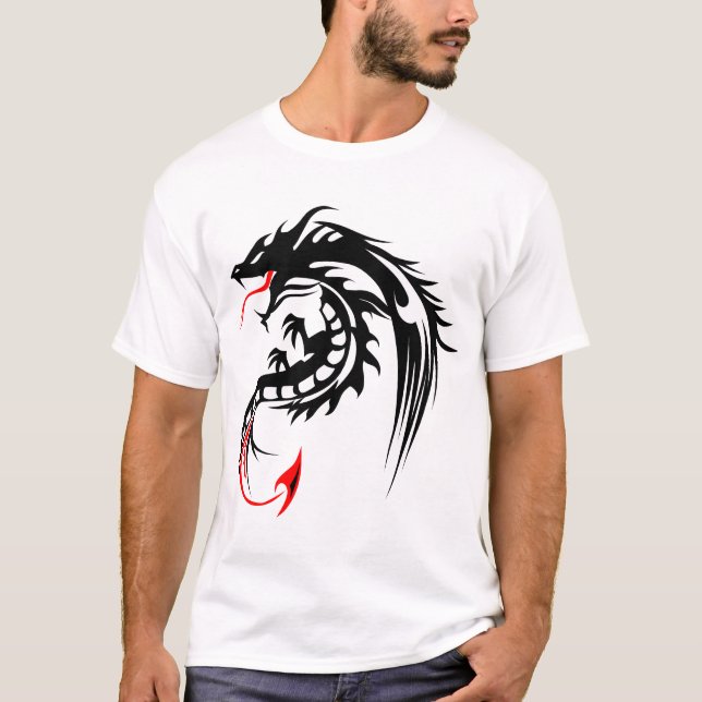 Camiseta dragon_tribal_tatouage_forme_2004_oooooooooooo_y (Frente)