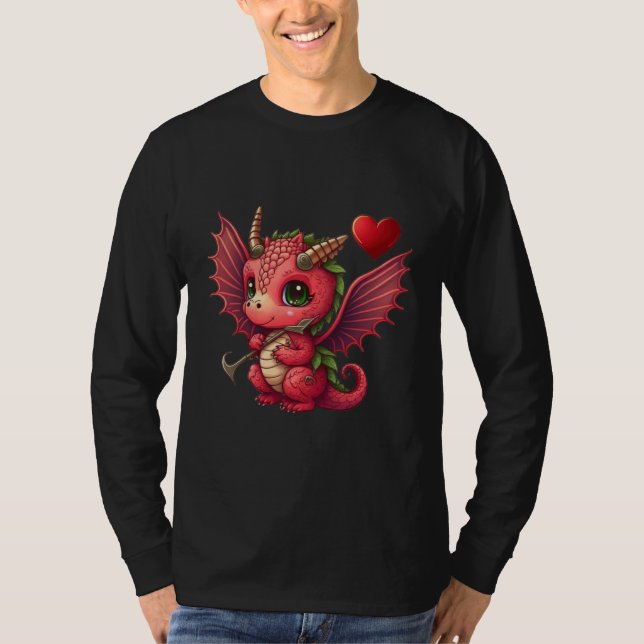 Camiseta Dragon Valentine's Day Dragons  Dragon  Dragon  1 (Frente)