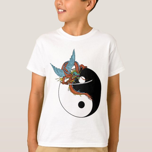 Camiseta Dragon Yin Yang T-Shirt (Frente)