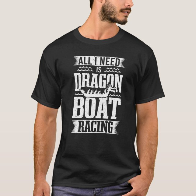 Camiseta Dragonboat chinês de corridas de barcos e Dragões (Frente)