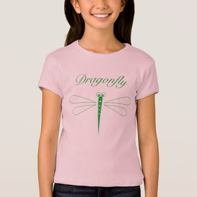 Camiseta Dragonfly - Camisa-T Babydoll, De Fato Masculina (Frente)