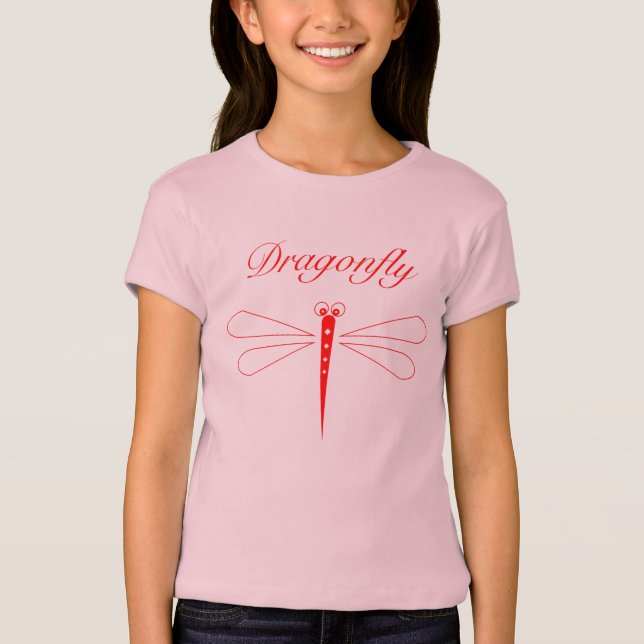 Camiseta Dragonfly - Camisa-T Babydoll, De Fato Masculina (Frente)