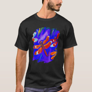 Camiseta Dragonfly Color Painting Dragonflies Insetam Artis