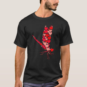 Camiseta Dragonfly Cute Love Hearts Casais Valenti