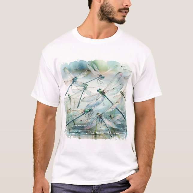 Camiseta Dragonfly Dance REF181 - Watercolor (Frente)