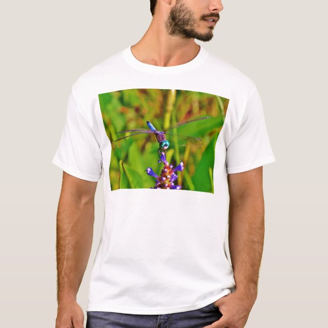 Camiseta Dragonfly e flor (Frente)