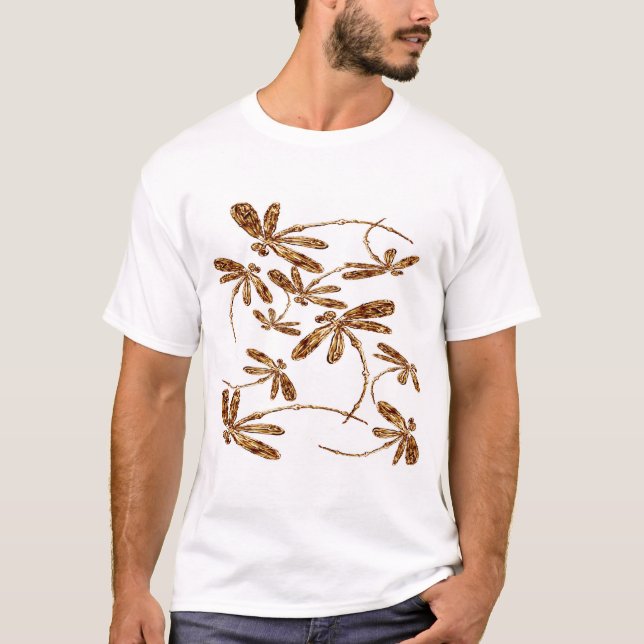 Camiseta Dragonfly Frenzy Dourado (Frente)