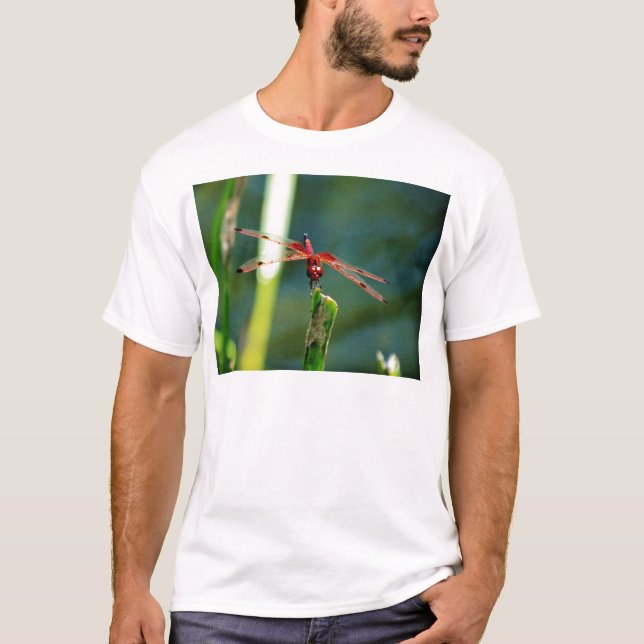 Camiseta Dragonfly Frontal Vermelha e Negra (Frente)
