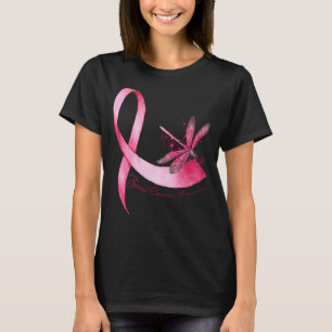 Camiseta Dragonfly Pink Friso Sensibilização para o Cancer
