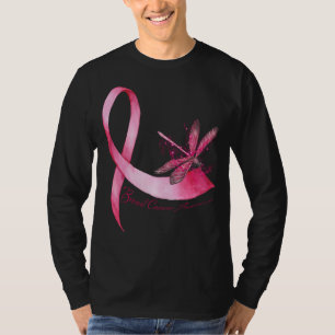 Camiseta Dragonfly Pink Friso Sensibilização para o Cancer