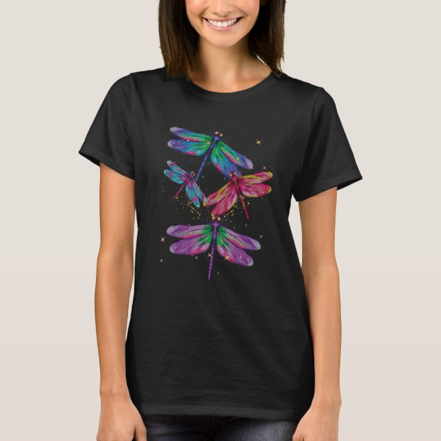 Camiseta Dragonfly Spirit Animal Chakra Color Dragonlies (Frente)