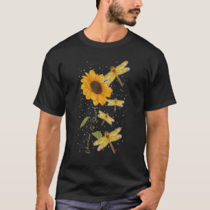 Camiseta Dragonfly Sunflower Teacher Growth Mindset Escolhe
