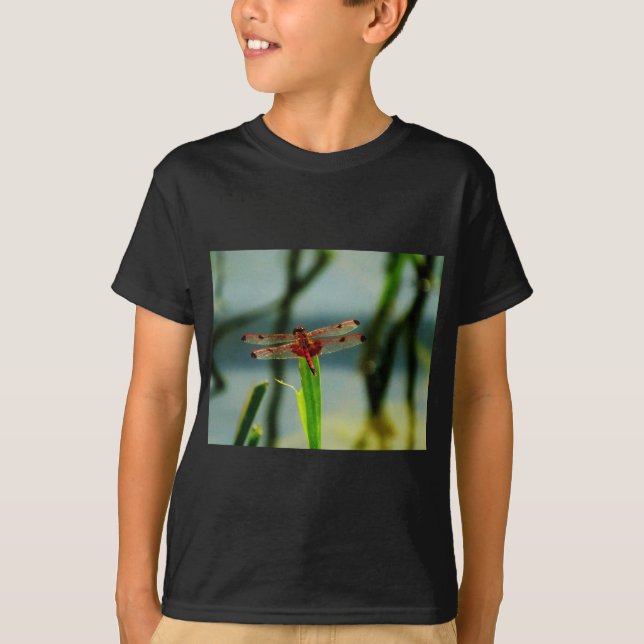 Camiseta Dragonfly Vermelha e Negra (Frente)