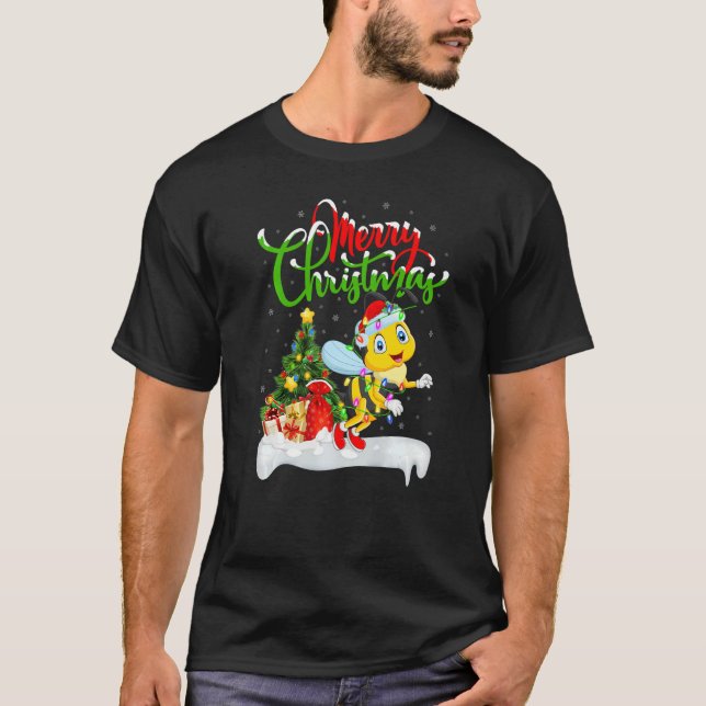 Camiseta Dragonfly  Xmas Decorations Santa Dragonfly Christ (Frente)