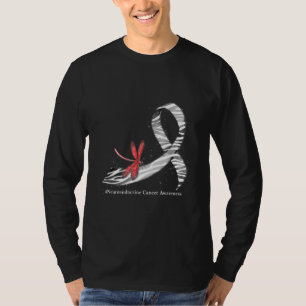 Camiseta Dragonfly Zebra Ribbon Neuroendócrina Cancer Aware