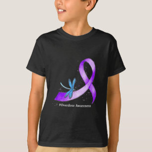 Camiseta Dragonflyy Purplean Fita Sobredosagem Cúpula de Se