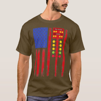 Camiseta Dragster de Luz Árvore de Bandeira Americana