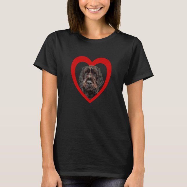Camiseta Drahthaar  Dog Heart   German Wirehaired Pointer   (Frente)