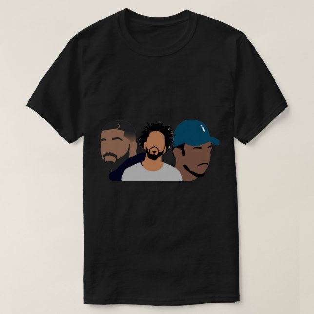 Camiseta Drake, J Cole, Kendrick Lamar Shirt Classic T-Shi (Frente do Design)