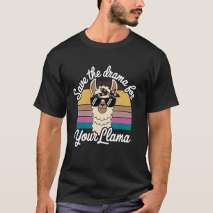 Camiseta Drama de Lhama Amante de Alpaca Animal Engraçado R