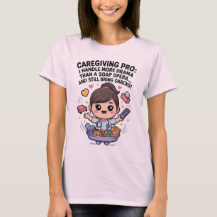 Camiseta Drama de Sabão Divertido Profissional de Cuidados