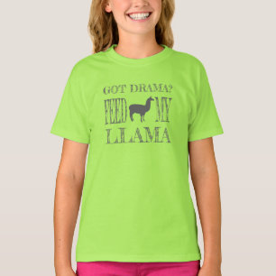 Camiseta Drama Llama Fez Drama Alimentar Meu Lama