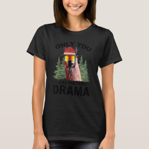 Camiseta Drama Llama Óculos Apenas Você Pode Impedir O Sarr