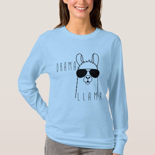 Camiseta Drama Llama T-Shirt | Chá De Animais Engraçado (Frente)