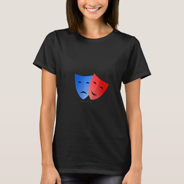 Camiseta Drama Theater Masks Comedy and Tragedy (Frente)