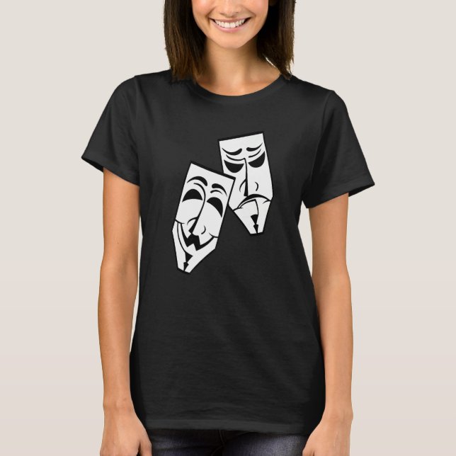 Camiseta Drama Theater Masks Comedy and Tragedy  1 (Frente)