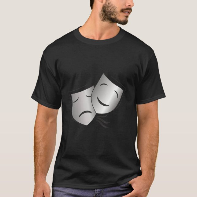 Camiseta Drama Theater Masks Comedy and Tragedy 2 (Frente)
