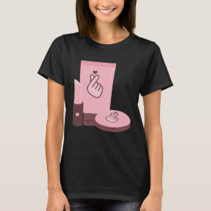 Camiseta Dramas Coreanos Kpop Maquiagem K pop Coração Merch