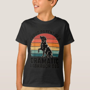 Camiseta Dramático Labrador Divertido Cão Amante de Animais