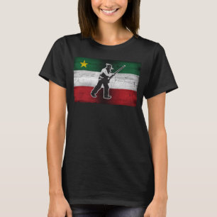 Camiseta Drapeau Québec e Patriote Henri Julien érodé