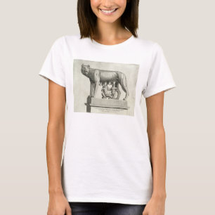 Camiseta Drawing of the Etruscan bronze of the she-wolf suc